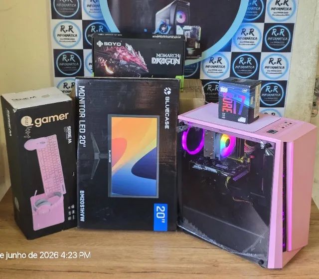 CPU Gamer Rosa Intel Core i7 e Monitor - Foto 4