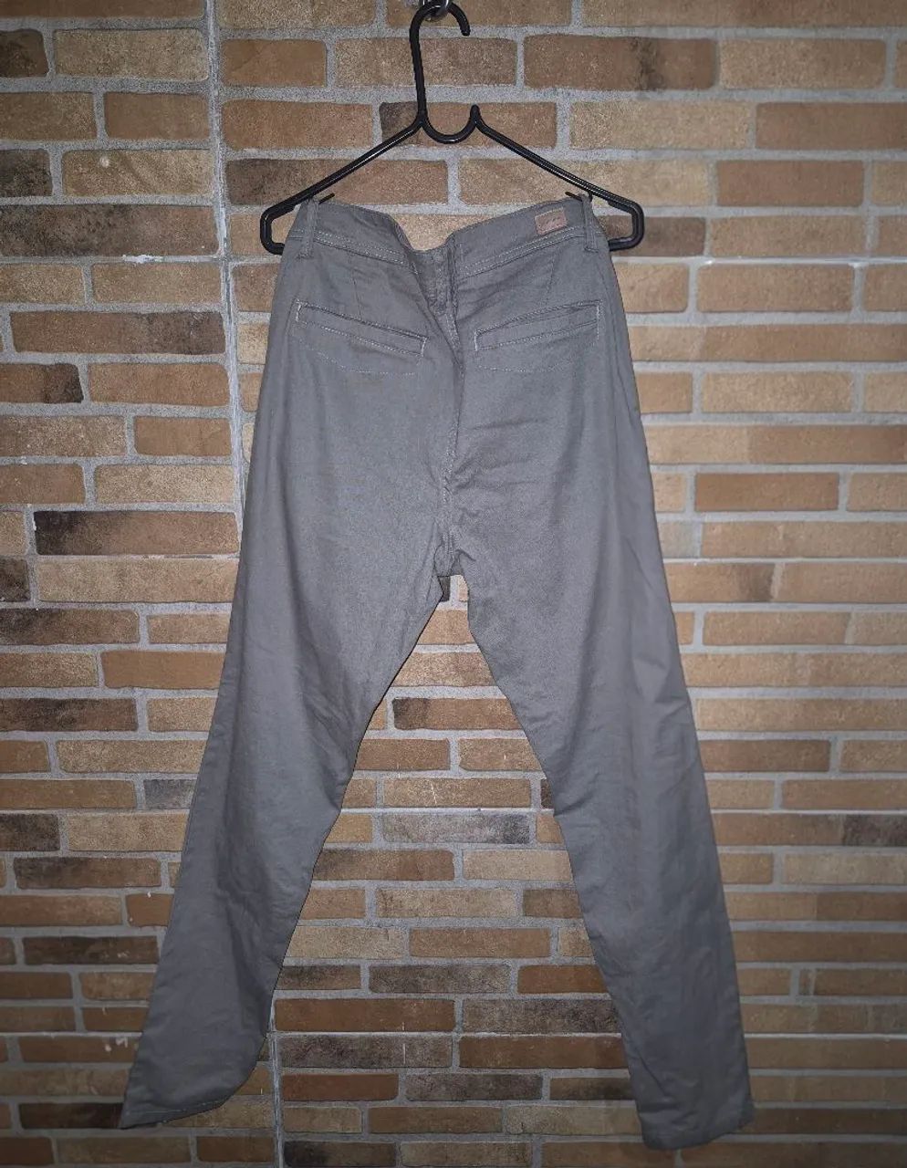 Calça masculina cinza Marfinno slim 42  - Foto 4