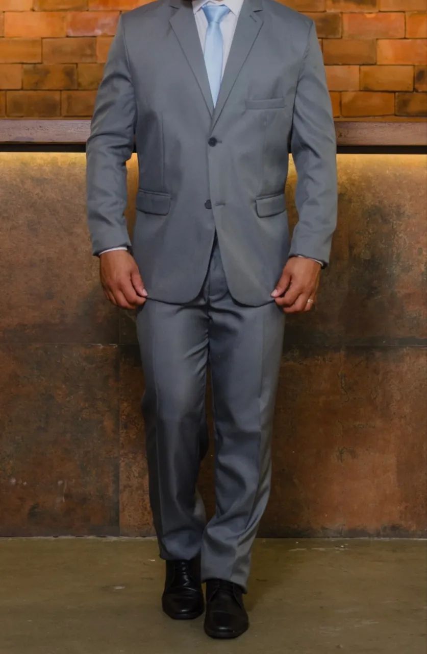 TERNO MICROFIBRA CINZA MÉDIO 