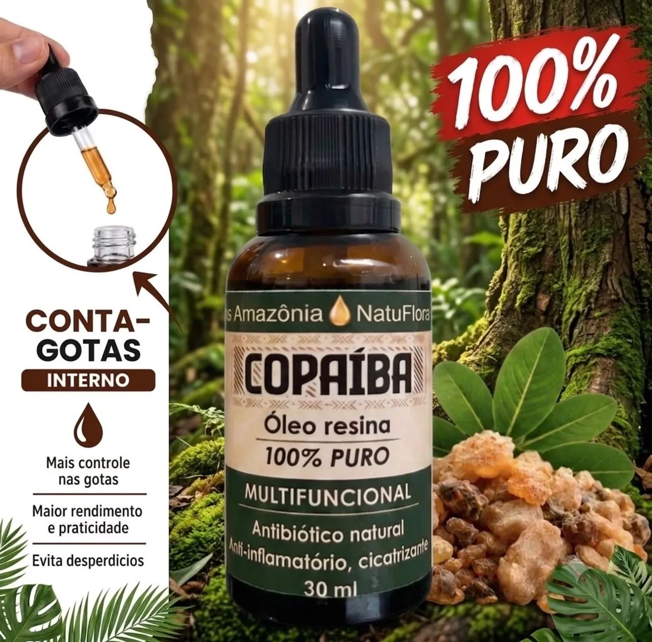 ÓLEO DE COPAÍBA 100% NATURAL VENDA VAREJO E ATACADO - Foto 3