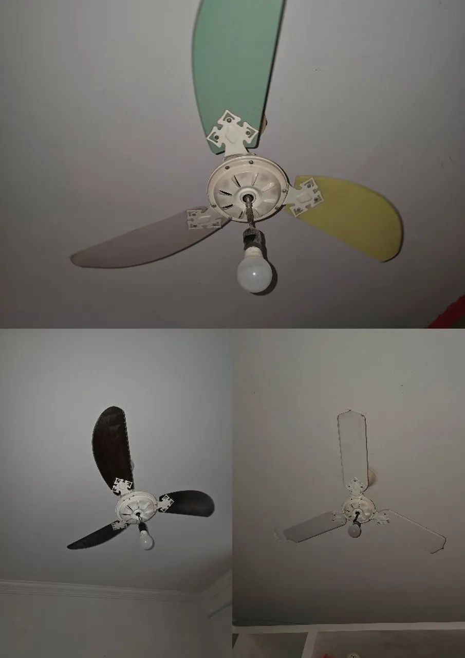 3 ventilador de teto funcionando perfeitamente 