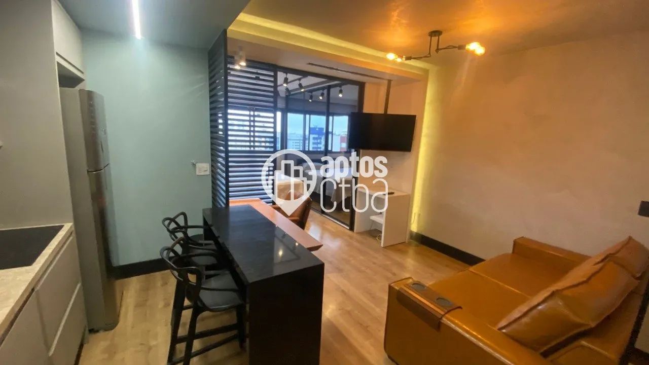 Apartamento para locação, mobiliado, no Res. IGLOO, 01 dormitório, Água Verde - Curitiba/P - Foto 2