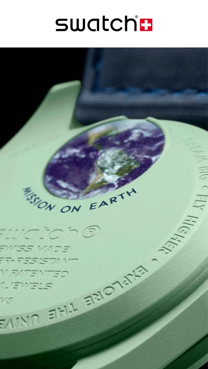 RELÓGIO OMEGA X SWATCH MOONSWATCH - MISSION ON ERTH - ORIGINAL - Foto 2
