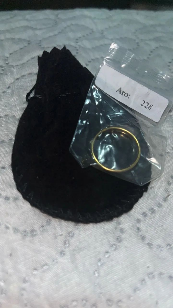Aliança banhada a ouro 18K - Foto 3