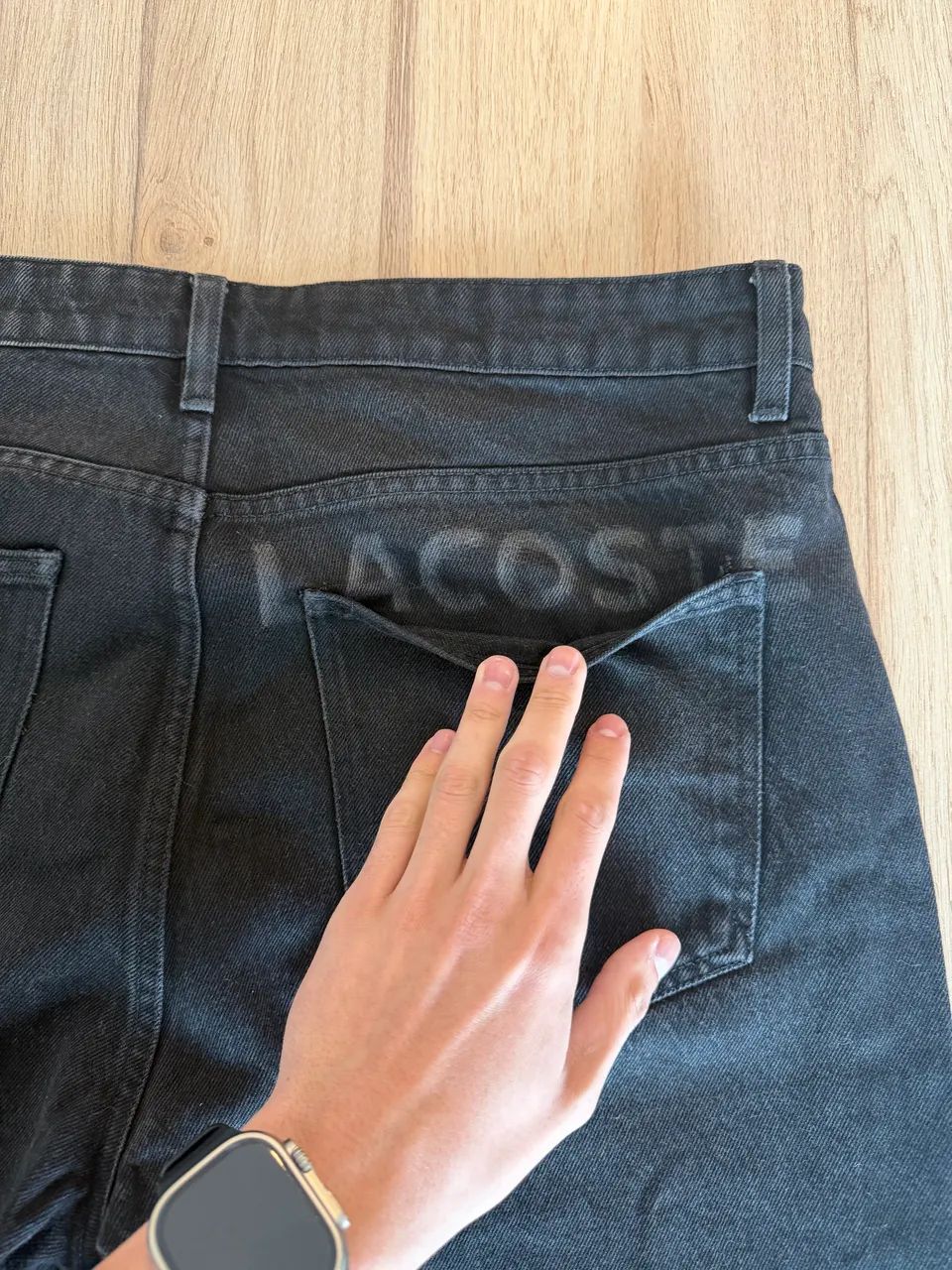 Calça Jeans Lacoste Preta Original - Foto 3