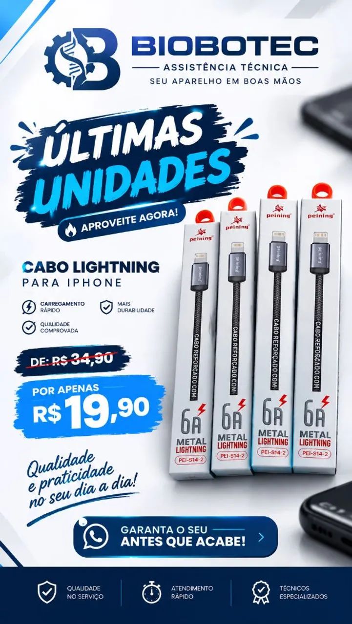 Cabo Lightning para iphone