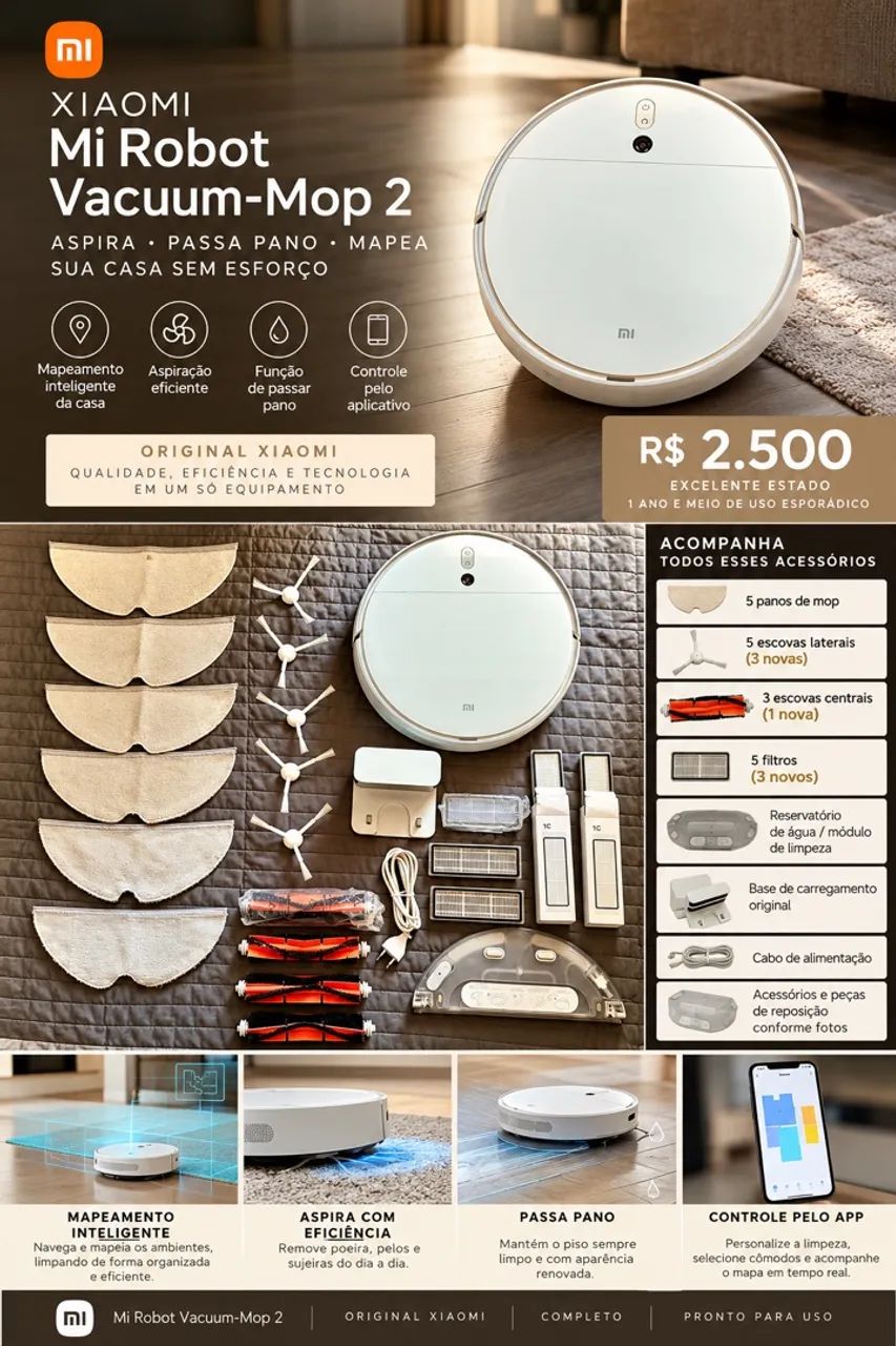 XIAOMI MI ROBOT VACUUM-MOP 2 - Foto 2