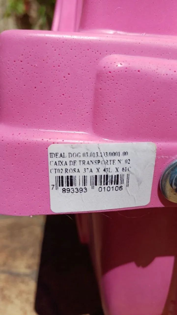 Caixa de transporte ideal dog ct02 rosa - Foto 3