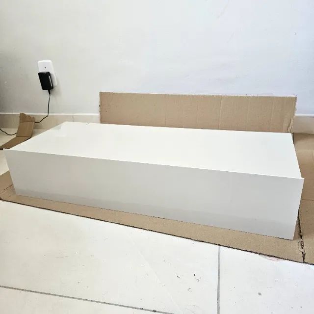  Penteadeira suspensa de parede com gaveta com divisórias Off white Montada  - Foto 2