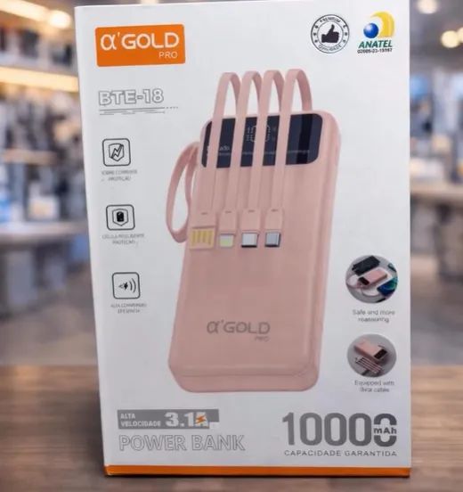 ? Power Bank 10.000mAh (com cabos)