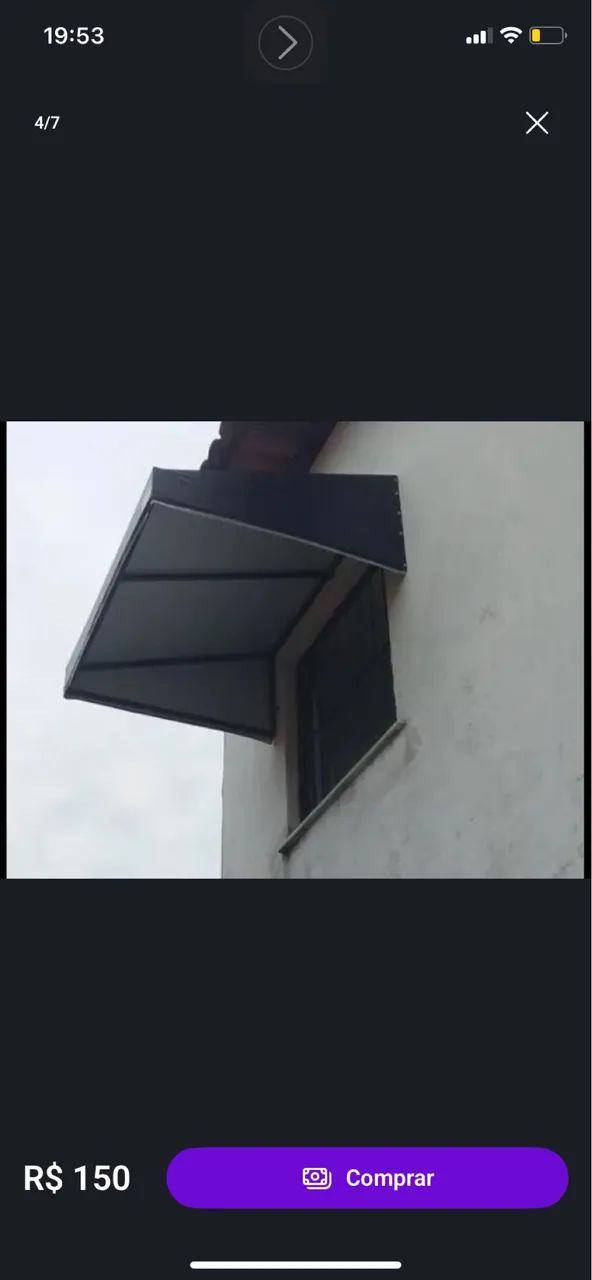 Toldo de ferro ( troco ou vendo)