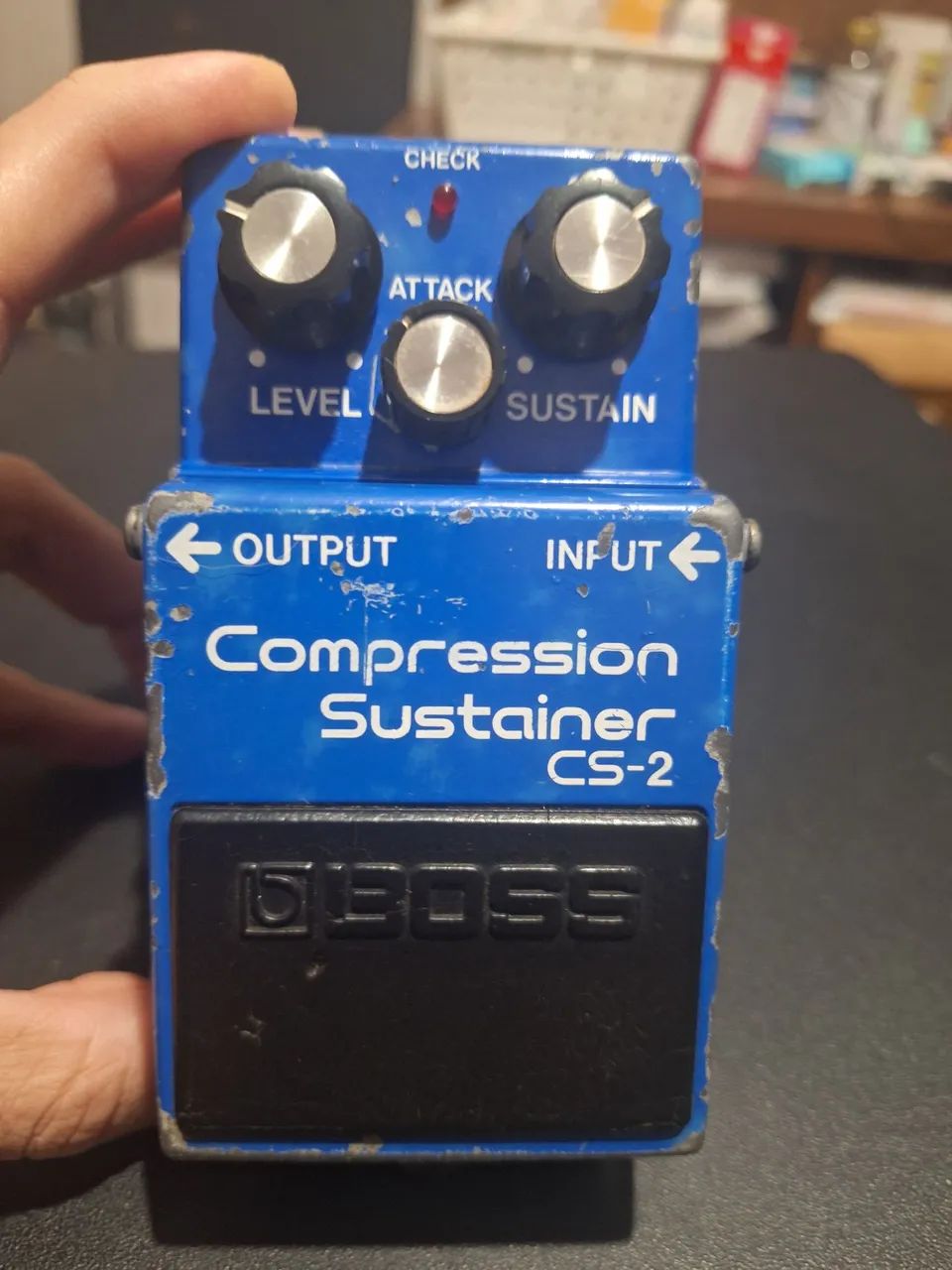 BOSS コンプレッサー　 CS-2 MADE IN JAPAN Boss CS-2 Compressor Vintage Japonês - Som Clássico - Instrumentos