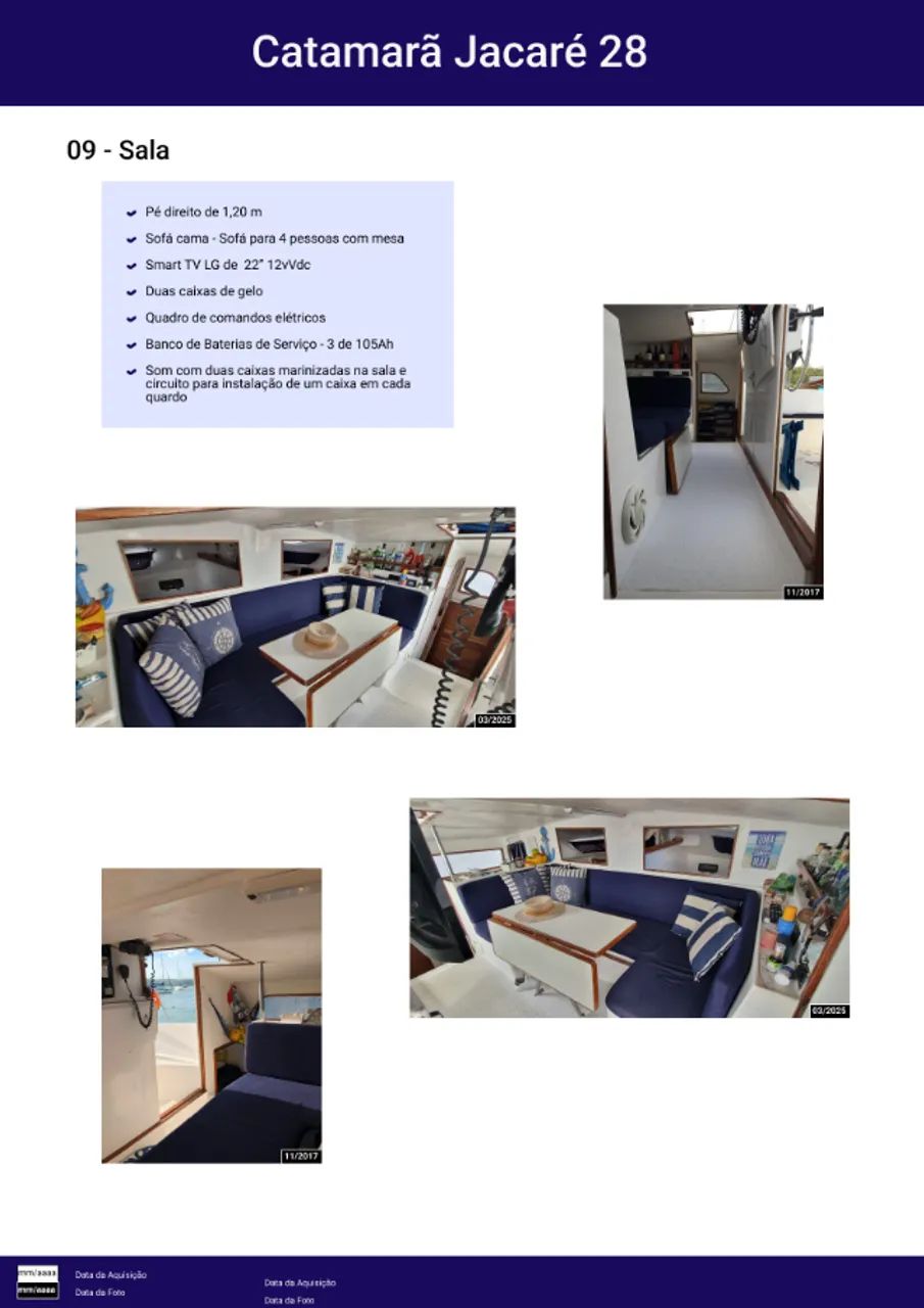 Barco Veleiro Catamarã 28 pés - Foto 8