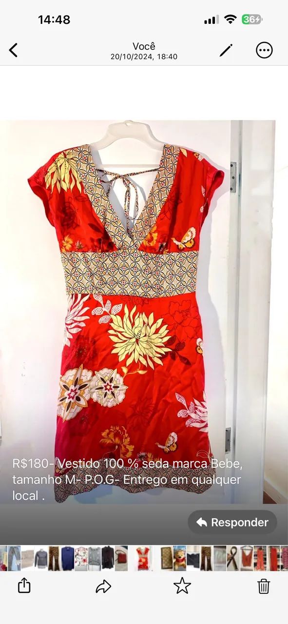 Vestido 100 % seda marca Bebe
