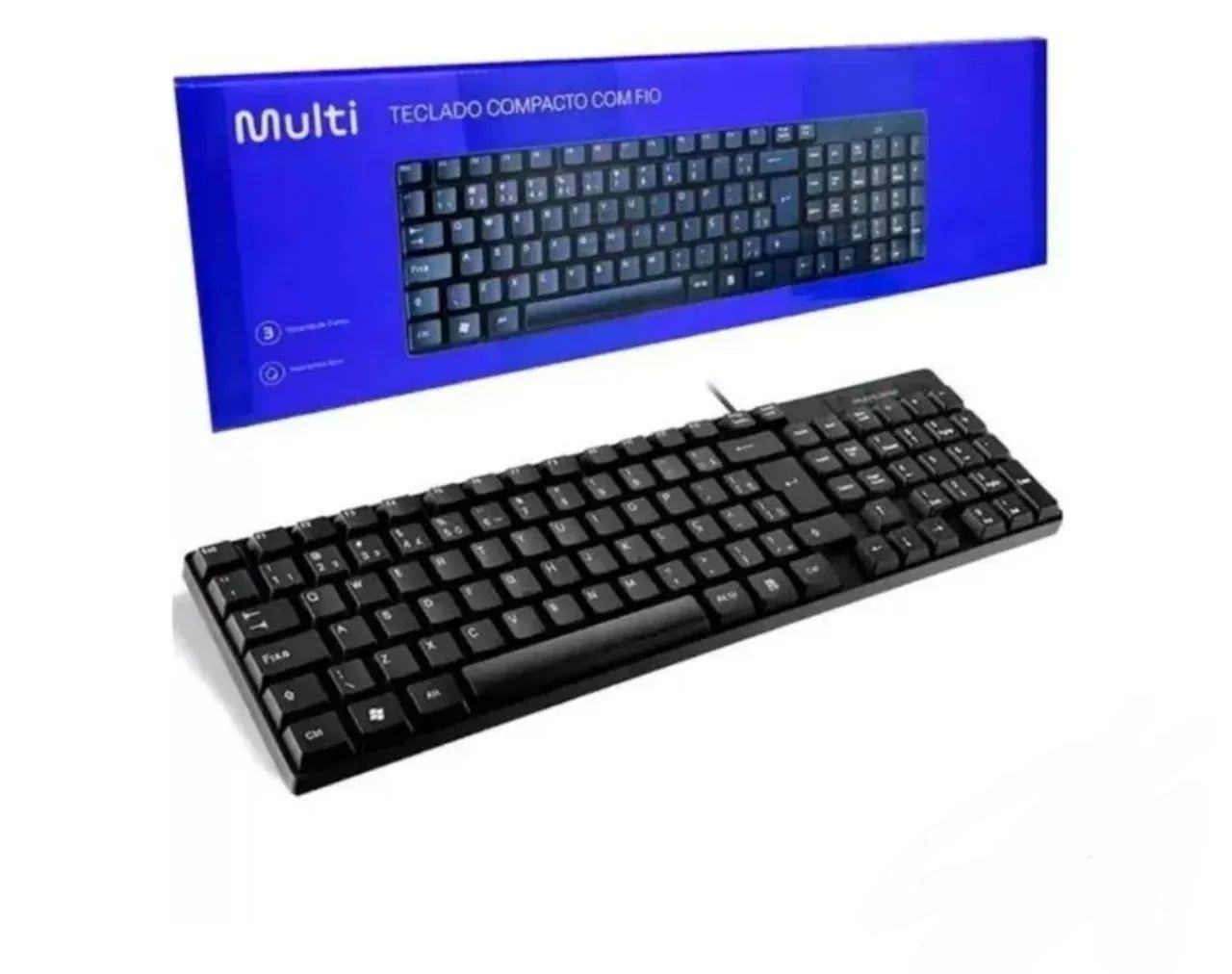Teclado Com Fio 1,2 M Multilaser Original Tf100 (Novo) - Foto 2