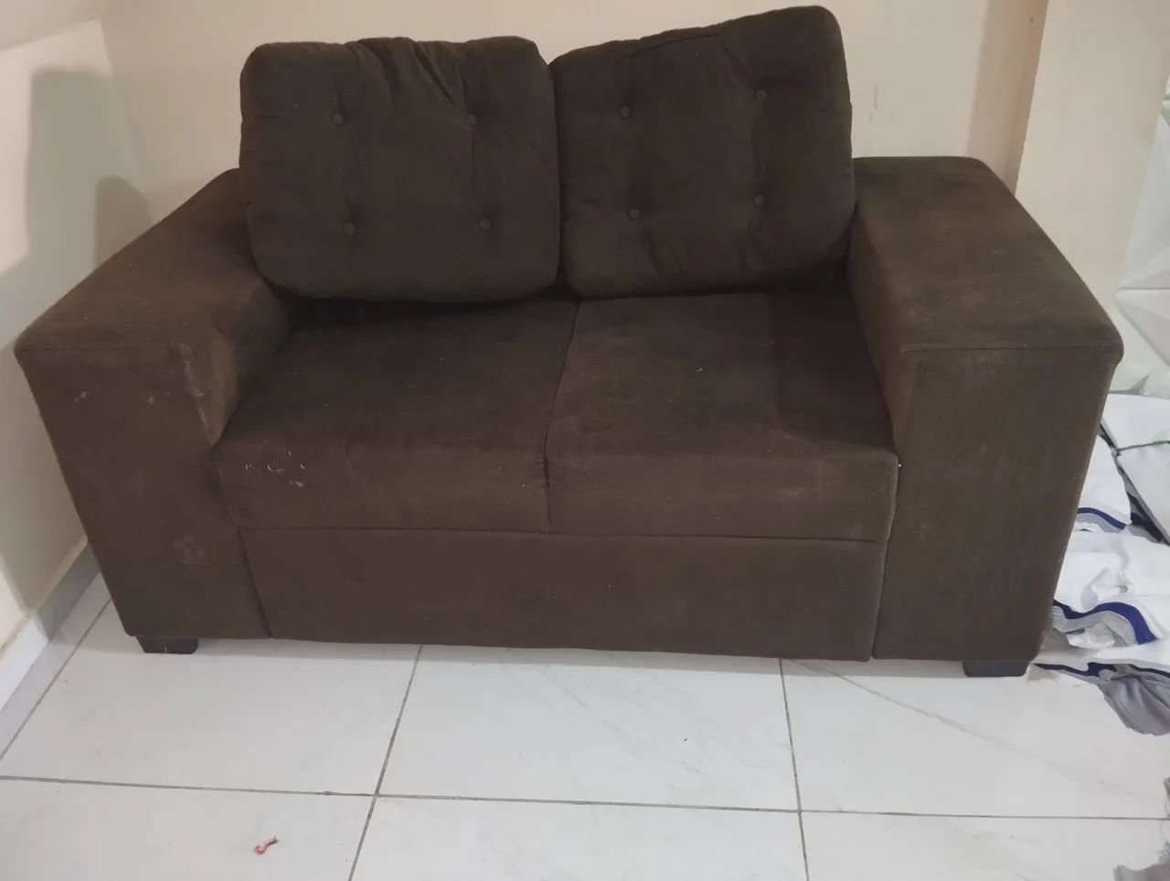 Conjunto Sofá 3 E 2 Lugares Suede Chamego 300 reais  - Foto 3