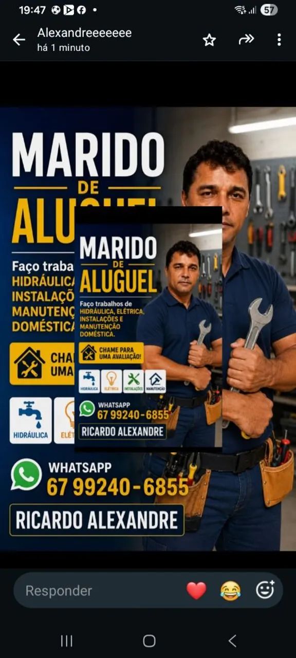 Eletricista encanador pedreiro * 