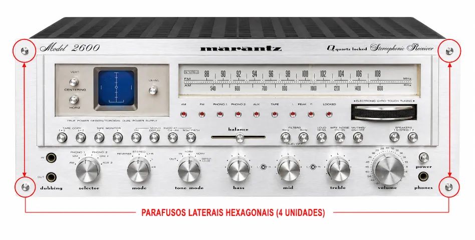 KIT PARAFUSOS FRONTAL MARANTZ ORIGINAL - Foto 3
