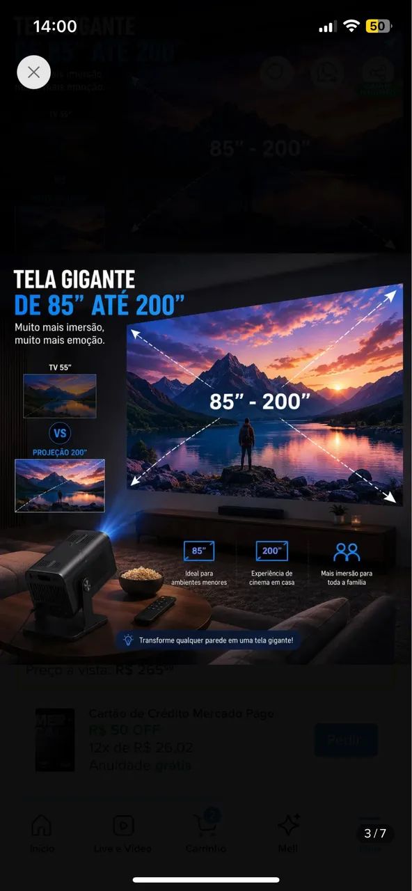 Projetor HY320 Hardline Smartv - Foto 5