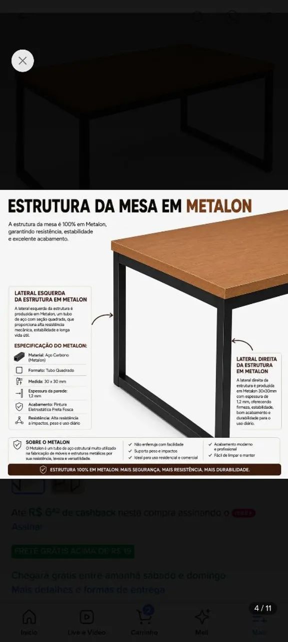 Mesa industrial  - Foto 2