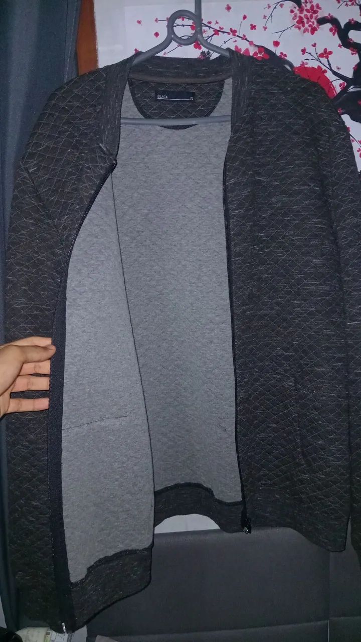 Jaqueta Masculina Preta - Estilosa e Conservada - Foto 2
