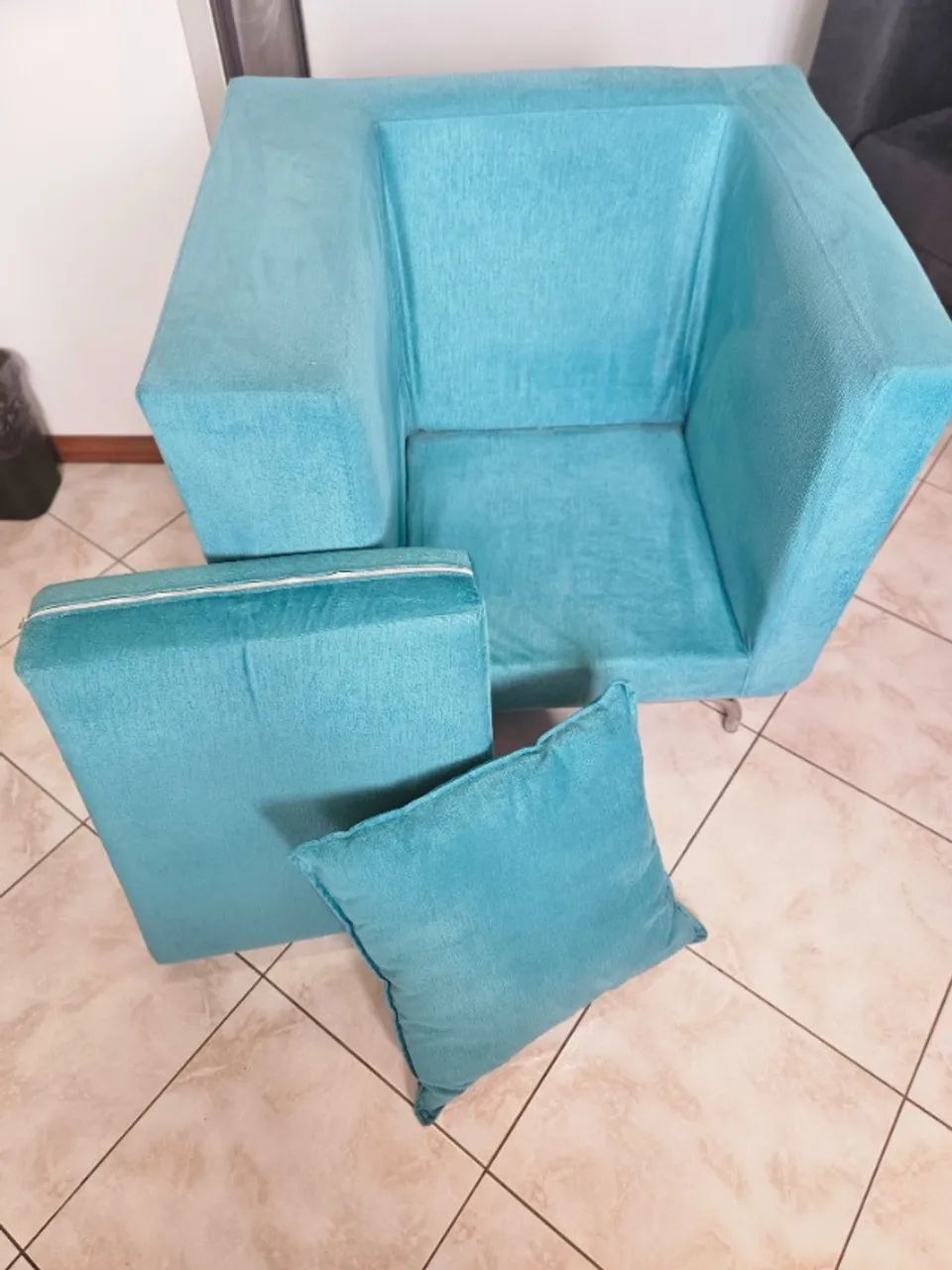 Poltrona Verde Tok&Stok Reformada  - Foto 5