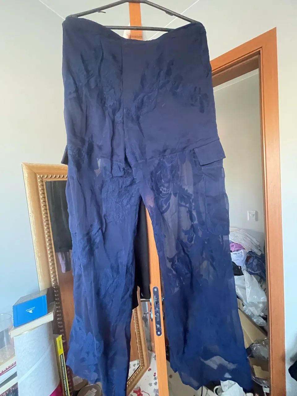 calça azul G feminina  - Foto 4