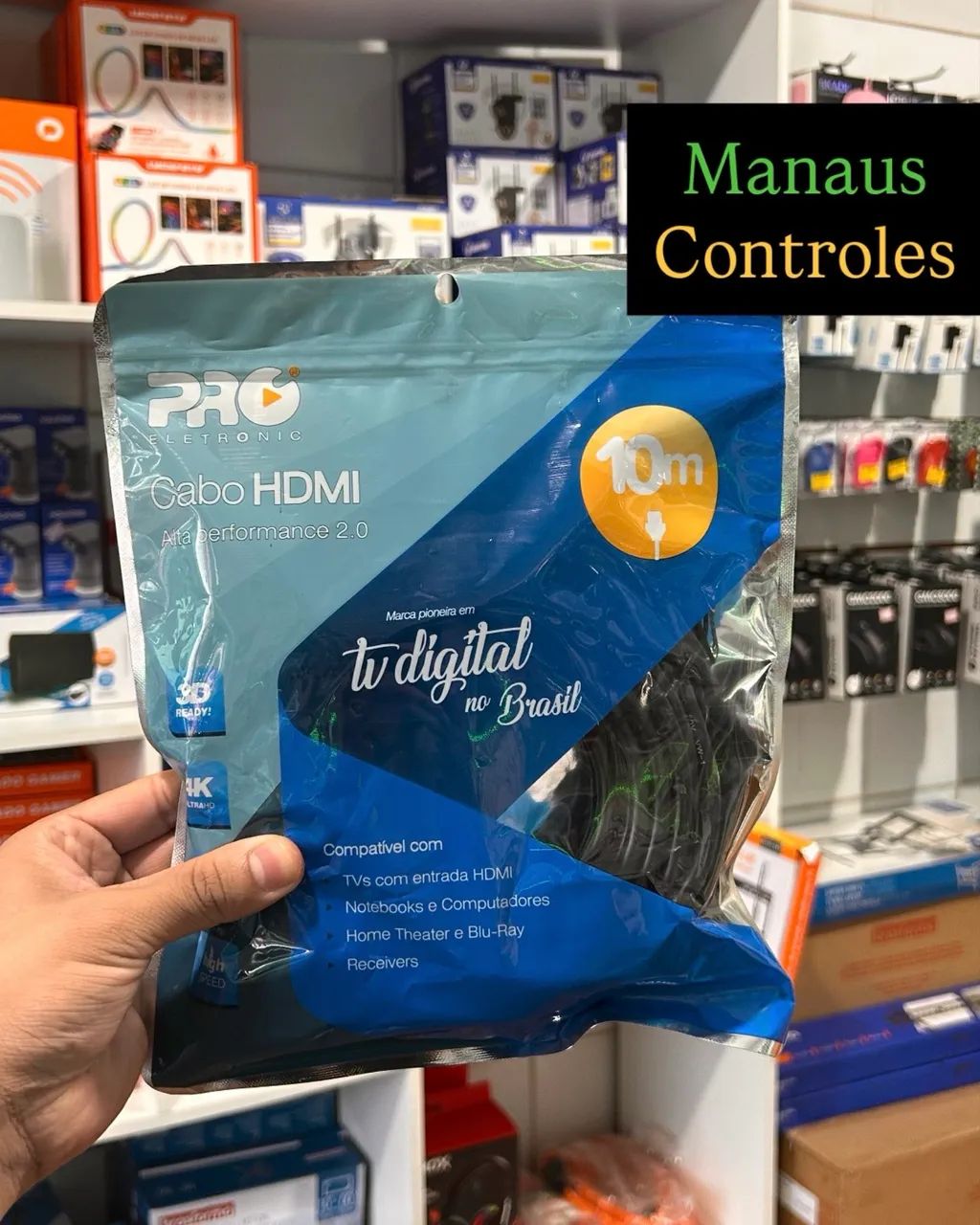 Cabo Hdmi 10 Metros 2.0 High Speed - desfrute da resolução 4K 