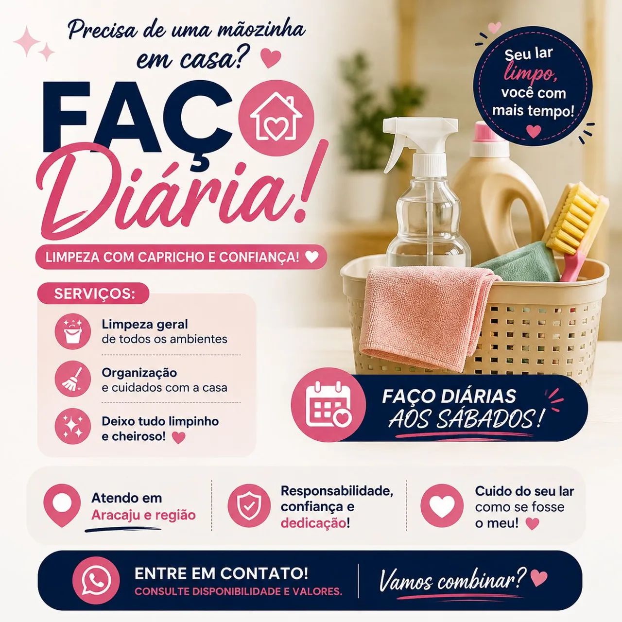 Trabalho com diária.