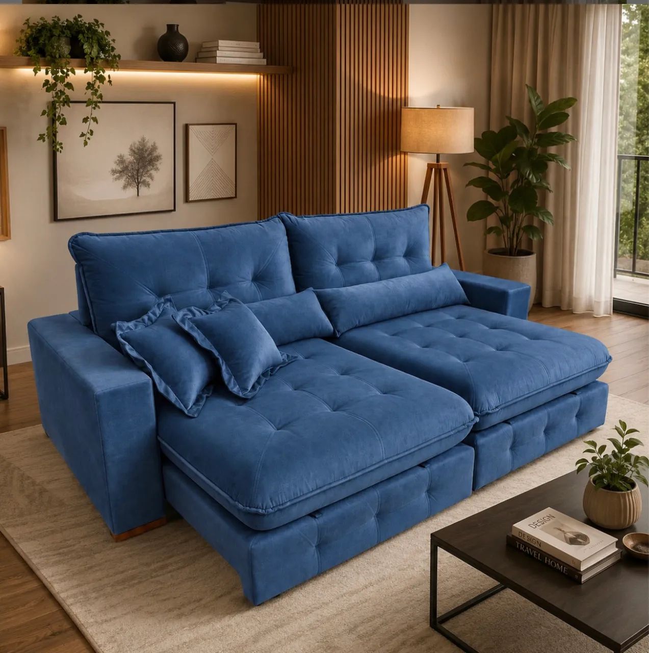 Sofá Retrátil com Design Ergonômico