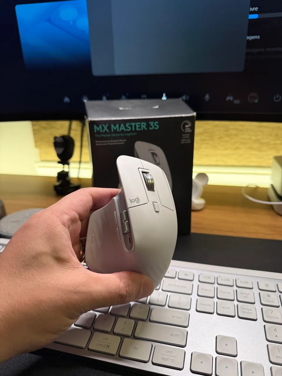 Mouse Logitech MX Master 3s branco - Foto 2