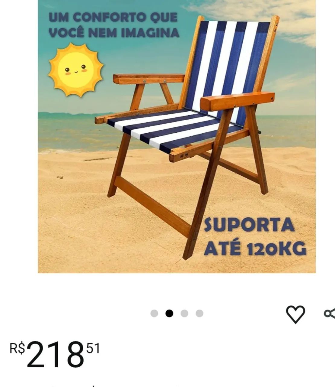 Vendo duas cadeiras de praia - Foto 3