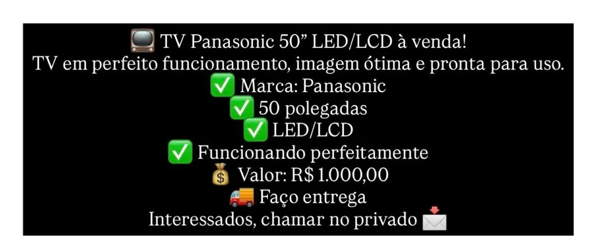 TV Panasonic 50 polegadas 