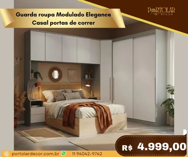 Dormitório modulado Elegance , à pronta entrega 