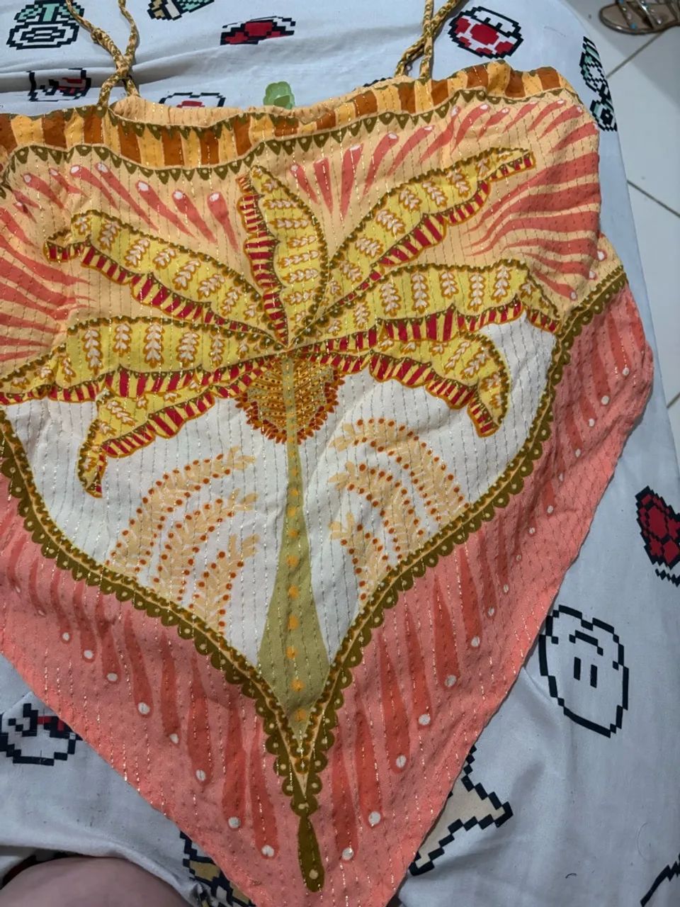 Blusa lenço farm com fios de lurex - Foto 3