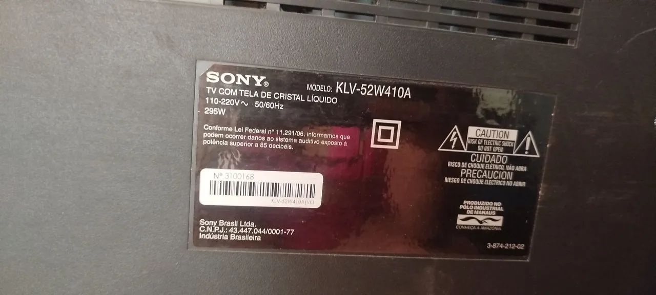 Tv 60 polegadas Sony (tubo)