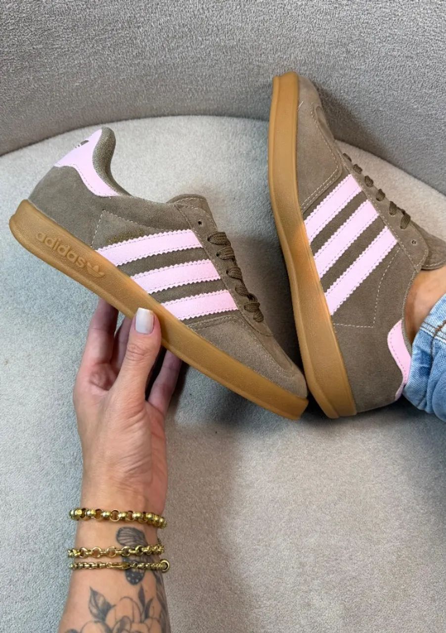 Tênis Adidas Gazelle Sola Emborrachada Premium Cor: Marrom Feminino Disponível 34 ao 39 