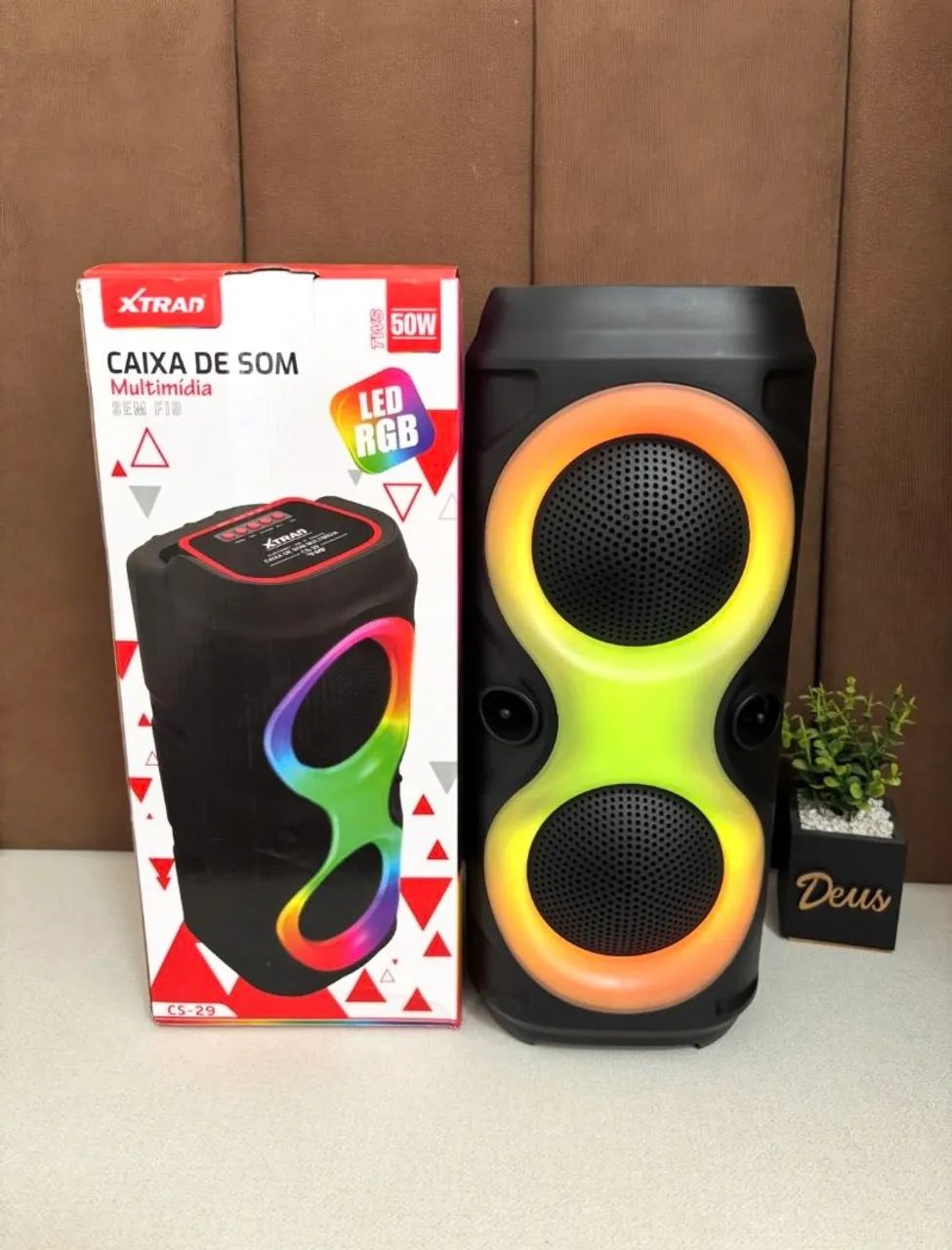 ? CAIXA DE SOM BLUETOOTH XTRAD 50W RGB - POTÊNCIA ?