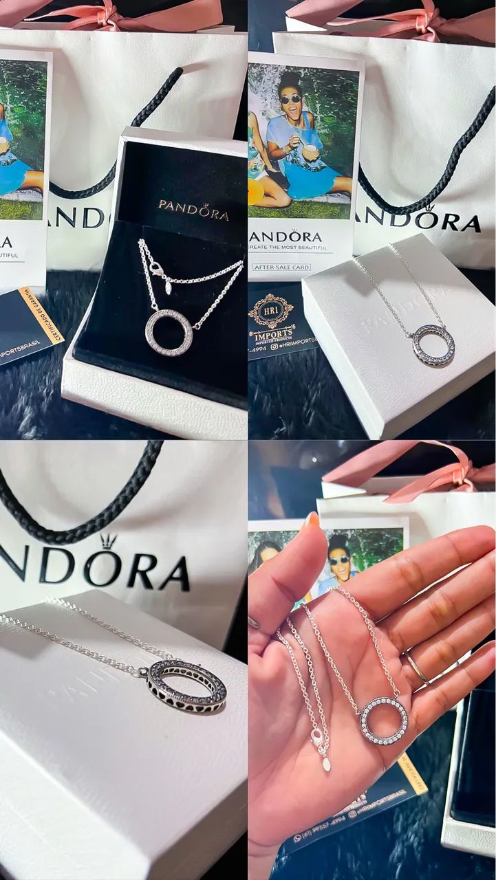 Colar Pandora círculo brilhante  - Foto 4