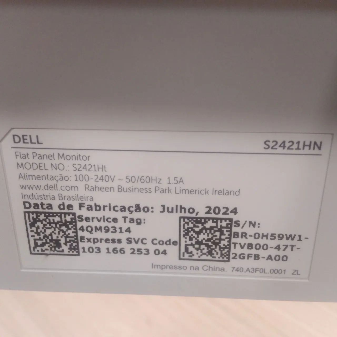 Monitor Dell 23.8' branco seminovo - Foto 5