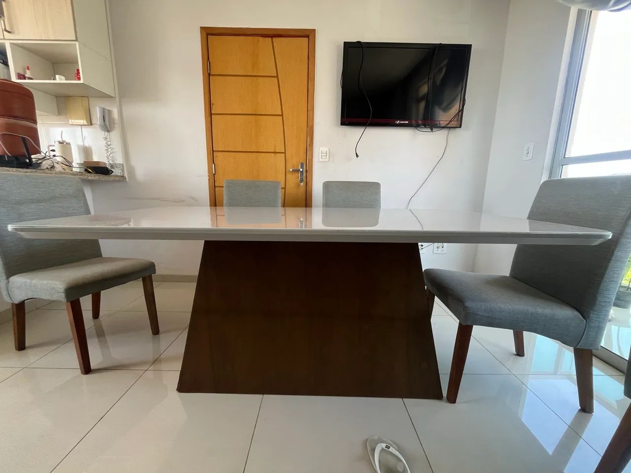 Mesa Jantar 6 lugares tampo de vidro  - Foto 2