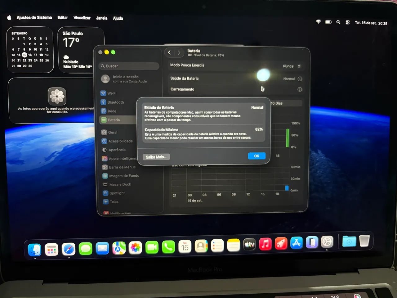 MacBook Pro M2 Touch Bar bateria 82% - Foto 2