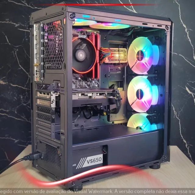 Setup Gamer Ryzen 5 5600X, RX 6600 XT 8GB, 16GB RAM, SSD 240GB, HD 1TB, Gabinete Mavint - Foto 2