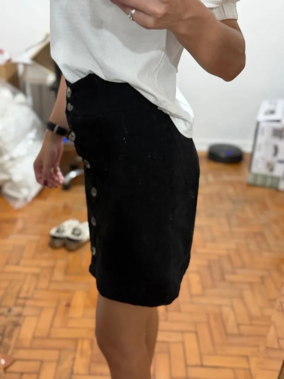 Saia preta tamanho P - Foto 2