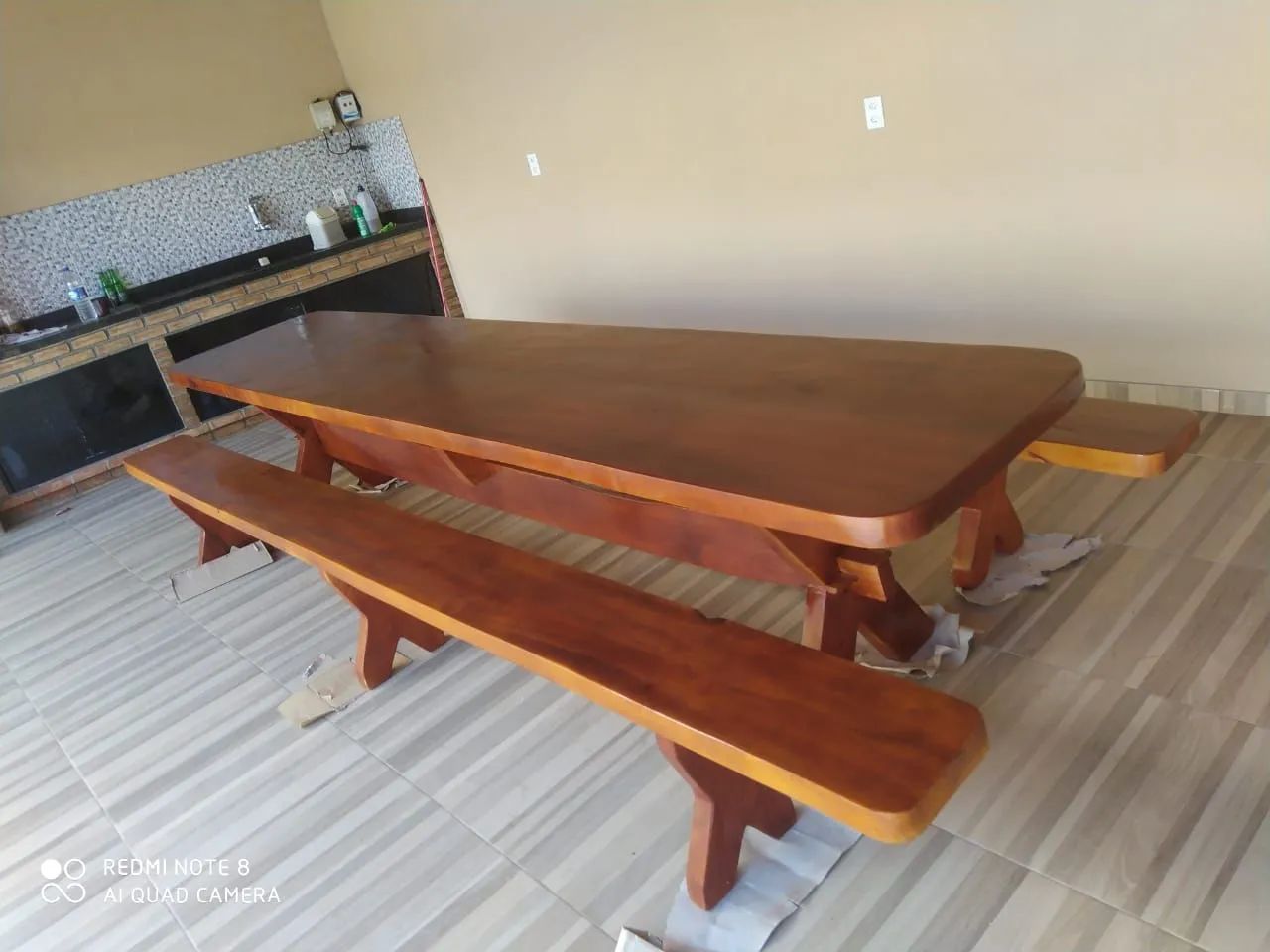 Mesa rustica de madeira de primeira qualidade interessado chama nó ZAP * - Foto 3