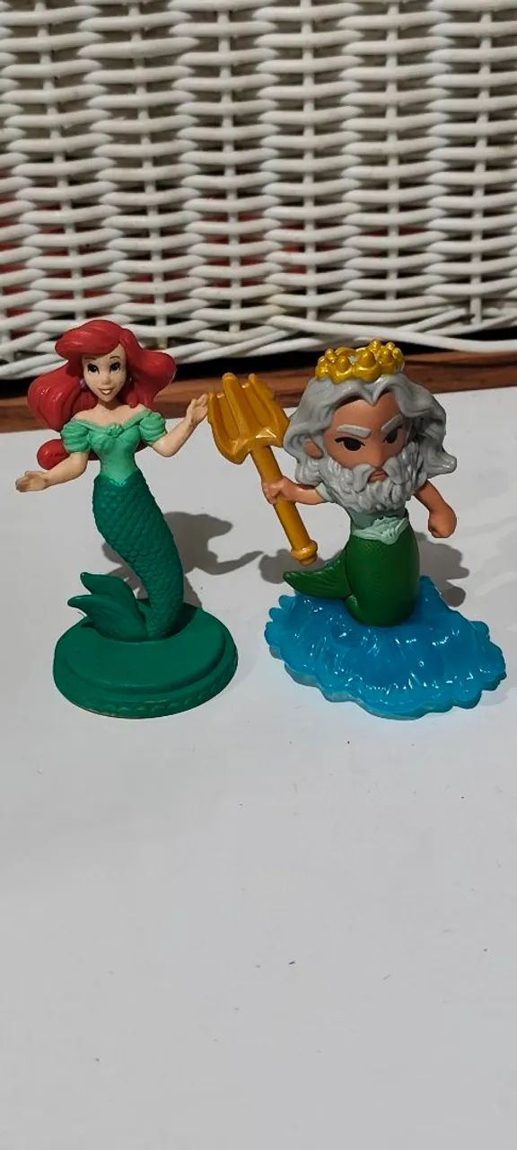 Kit de Personagens Disney - Ariel e Rei Tritão - Foto 2