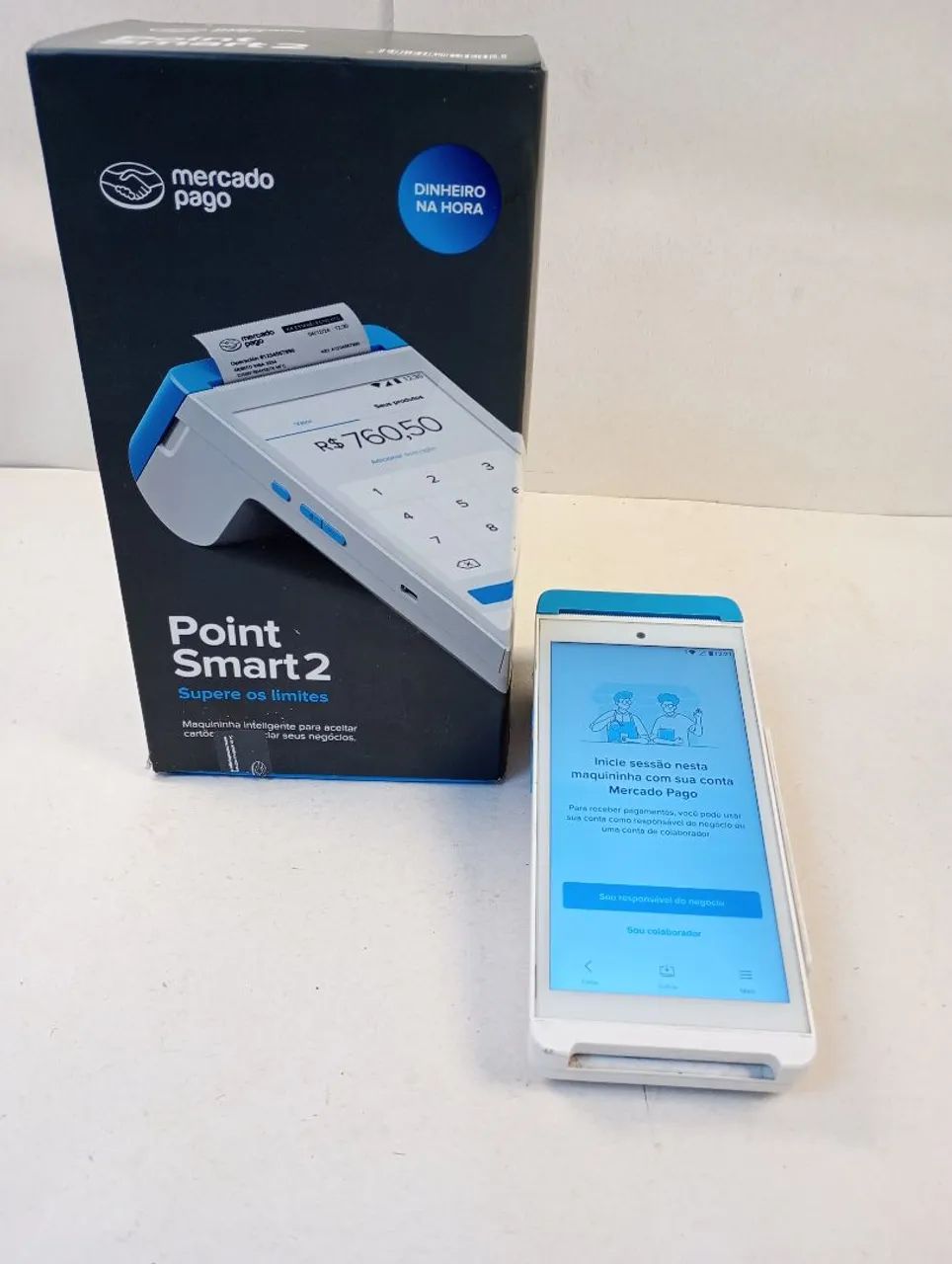 Point Smart 2 Mercado Pago + Caixa + 7 Bobinas - Wi-Fi e Chip
