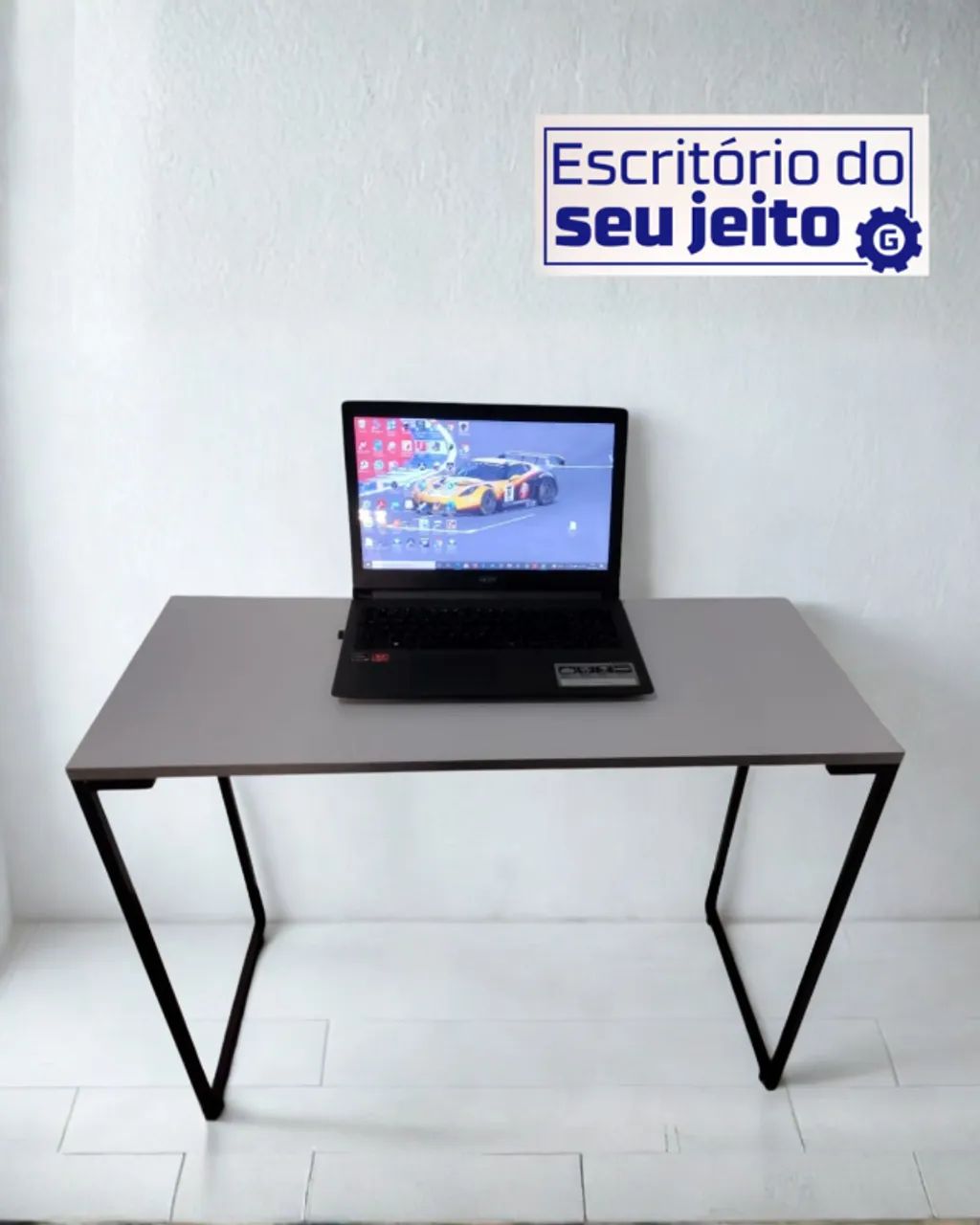 Mesa Multiuso NOVA Birô Estilo Industrial para Notebook Computador Estudo de Escritório - Foto 2