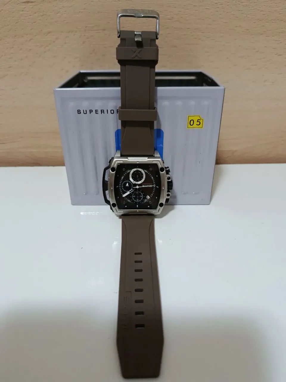RELÓGIO EXTRI ORIGINAL SILVER BROWN  - Foto 5