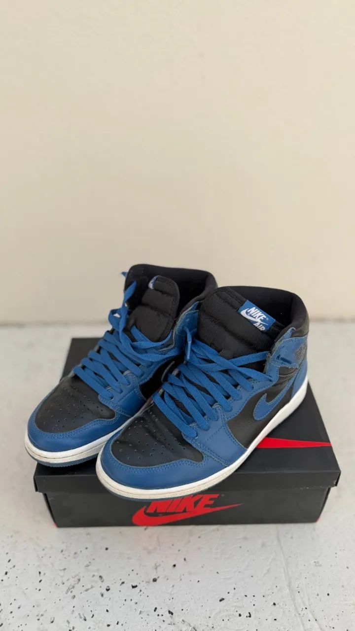 Jordan 1 High Azul/Preto Original | Tam. (40) - Foto 2